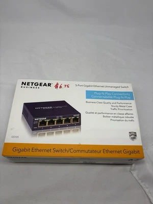 Netgear GS105 V5 Prosafe 5 Port Gigabit Switch. Brand new. Never opened - Image 1 of 4