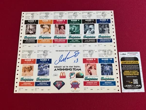 Dan Marino, "Autographed" (JSA) "Unused" 1994 Season Ticket Sheet (Scarce) - Picture 1 of 1