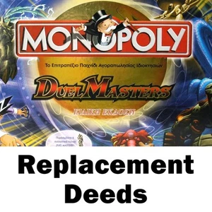 Monopoly 2004 DUEL MASTERS Replacement PROPERTY TITLE DEED CARDS - Picture 1 of 28