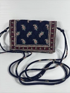 Bolso Bandolera Vera Bradley Azul Elite Cachemira Retirado Hecho en EE. UU. De Colección 1991 - Imagen 1 de 10