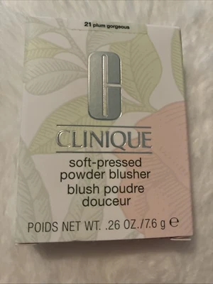 Discontinued But NEW In Box Clinique Plum Gorgeous Soft-pressed Powder Blusher. - image 1 of 4