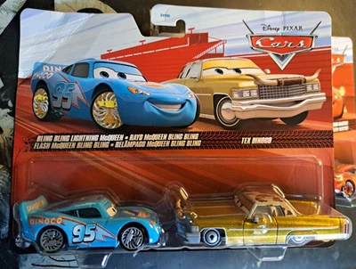 CARS - TEX DINOCO & BLING BLING LIGHTNING McQUEEN - Mattel Disney Pixar - Immagine 1 di 2