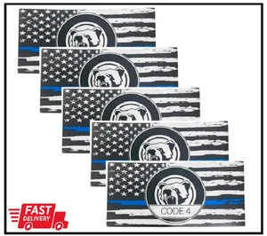 Dünne blaue Linie Aufkleber Code 4, dünne Linie Flagge Autoaufkleber, Polizei - Bild 1 von 3