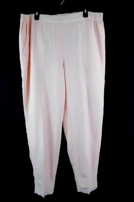 Pantalones cónicos vintage Liz Claiborne para mujer talla 12 rosa rayón con bolsillos Foto 1 de 4