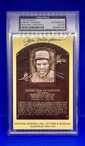 Andre Dawson Autographed Hall Of Fame Plaque PSA/DNA Certified Chicago Cubs - Picture 1 of 2