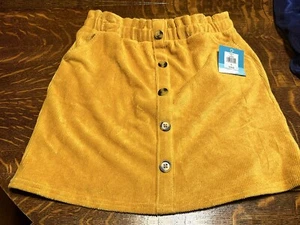 WURL Faux Corduroy, Yellow Gold, Pull On Skirt-Girl Large NWT $16 - Picture 1 of 3