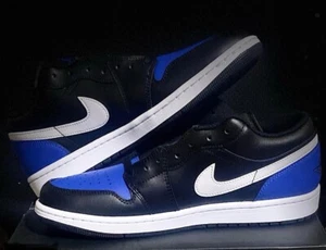 Air Jordan 1 Low Black Royal Toe - BRANDNEU Größe 10 - Bild 1 von 3