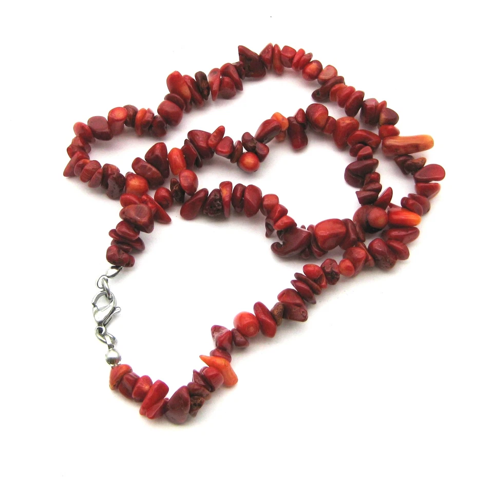 AMARYLLIS Collana Splitter Corallo Rosso (Colorato) 45 cm