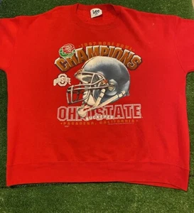 Vintage Ohio State Buckeyes sweatshirt extra large crew neck red mens 90s OSU - Picture 1 of 13