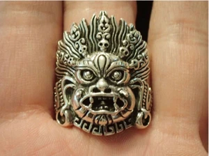 Mahakala (Schutzgott) Sterling Ring Gr. 11,25 - Bild 1 von 3