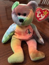 ***Super Rare*** Ty Beanie Baby Peace Bear Original Collectible with Tag Errors