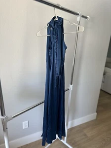 Blue Dress, High Neck, Sexy, Night Out, Wedding - Picture 1 of 4