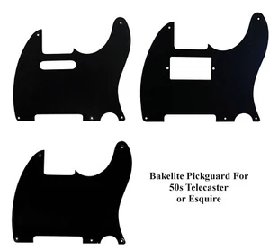 1 Ply Bakelite Non Beveled Pickguard For 50s Telecaster Esquire Guitars 5 Hole - Picture 1 of 18