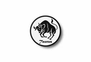 Patch badge embroidered border printed morale iron on zodiac applique taurus - Bild 1 von 1