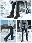 New Winter outdoor snow boots men waterproof military shoes suede EU43 Black