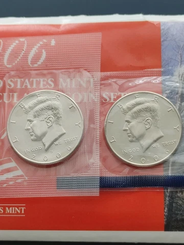 2006 P & D Kennedy Halves *SATIN* (2 Coins)   *MINT CELLO*  **FREE SHIPPING** Cover