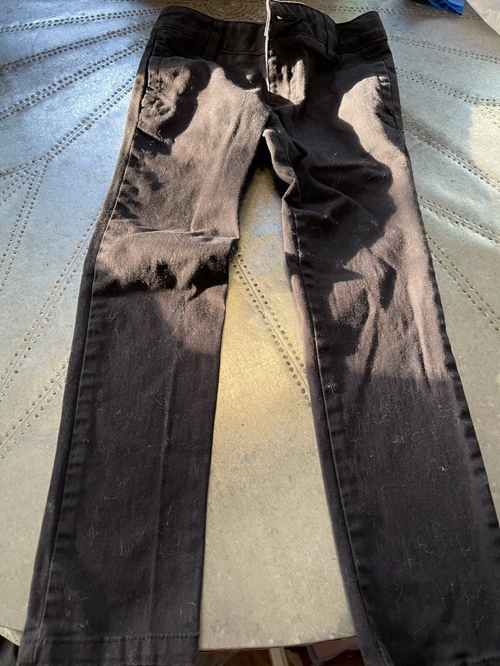 Girls French Toast Black Stretch Pants/Jeans - Size 7 - Image 1 of 4