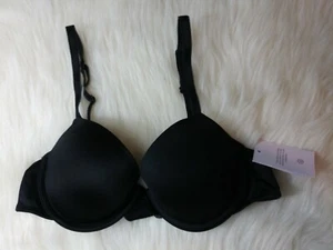 Auden Bra The Daydream Demi Coverage Light Lift T-Shirt Bra Black Size 34A - Picture 1 of 8
