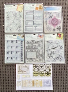 Clear Stamp Sets x 6 (Autumn Leaves Brand + Lil Davis) + Extras (Bundle 41) - Picture 1 of 2