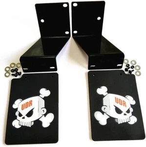 Stainless Steel Frame Rubber Rear Mud Flaps for UDR Unlimited Desert Racer Traxx - Picture 1 of 4