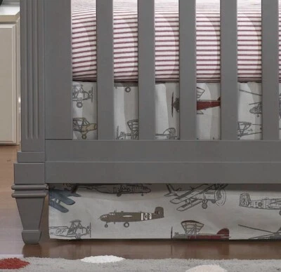 "Falda de cuna Liz And Roo Vintage Airplanes 17""" Foto 1 de 3