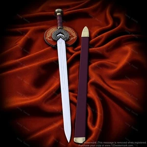 Spada King Theoden Herugrim LOTR Battle LOTR Cosplay Lui con fodero e montaggio a parete - Foto 1 di 3