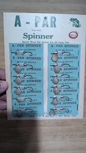 Pesca Vintage Nuovo Vecchio Stock A-Par Spinner Display Card di (12) Pezzi - Foto 1 di 3