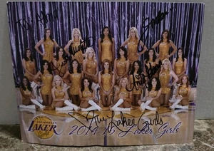 2009-2010 Los Angeles Laker Girls Signed Photo & FS West Calendar Collector Lot - Bild 1 von 3