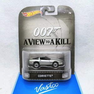 Hot Wheels 2016 Retro Entertainment James Bond 007 A View to A Kill Corvette - Picture 1 of 8