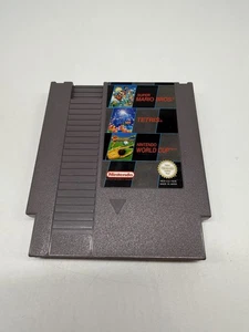 3 in 1 Spiel- Super Mario Bros. Tetris World Cup Nintendo NES  - Bild 1 von 2