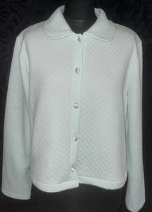 CHAQUETA DE CAMA POLAR TURQUESA SEÑORA TALLA 16-18 CIERRE DE BOTONES SUJETADOR DESGASTE MÍNIMO - Imagen 1 de 6