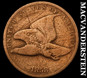 1858 Flying Eagle Cent - Scarce  Semi-key  Better Date  No Reserve  #F3663 - Picture 1 of 2
