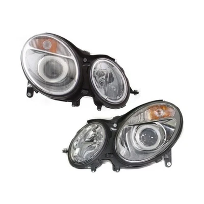 For Mercedes-Benz E55 AMG 2003-2006 Headlights Driver And Passenger Side | Pair - Image 1 of 4