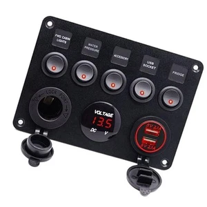 6 Gang Circiut LED Lighter USB Charger for 12V-24V Buses, Boats, - Picture 1 of 7