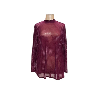 Blusa TORRID Púrpura Perla Malla Talla 5 Foto 1 de 4