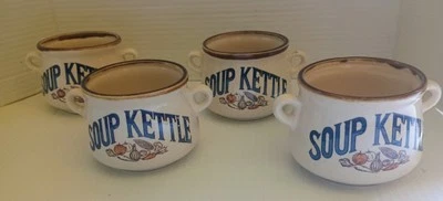 Juego De Colección De 4 Mini Vasos Hervidor De Sopa Raíz Vegetales Marrón 16oz JAPÓN Foto 1 de 4