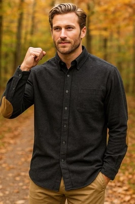 Vintage Polo Ralph Lauren 100% Cashmere Lowell Sport Mens XL Elbow Patch Shirt - Image 1 of 4