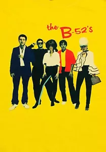 Camiseta amarilla The B-52s ""primer diseño de álbum"" - new wave, punk, langosta rock - Imagen 1 de 1