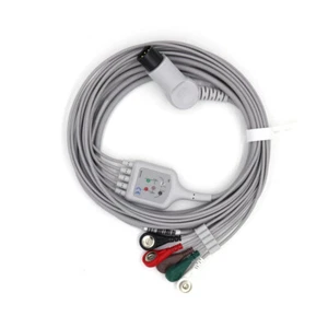 5-Lead ECG/EKG Machine leadwire,Snap,Holter Recorder ECG Monitor Cable-6Pin-2Pcs - Picture 1 of 11