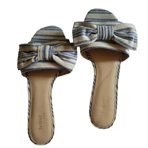 Botkier Sandals Womens Size 7.5 M Slide Marilyn Bow - Picture 1 of 5
