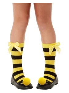 Childs Bee Loved Yellow Black Striped Socks Bows Santoro Gorjuss One size Kids - Picture 1 of 24