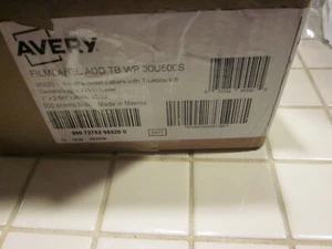 Avery Waterproof Labels W/Ultrahold Adhesive, 1" x 2-5/8", Case of 15,000 Labels - Picture 1 of 7