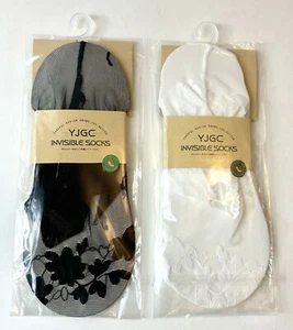 2 pairs thin socks black and white new - Picture 1 of 4