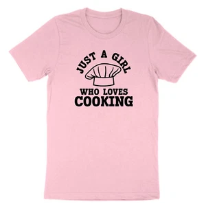 Camiseta Just a Girl Who Love Cooking Chef Girl Chef Mujer Cocinar Regalos para ella - Imagen 1 de 22