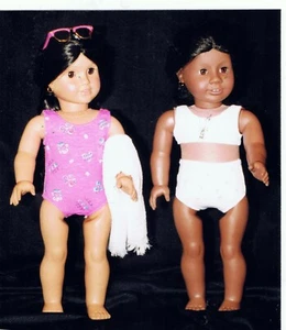 American Girl Doll Swimsuit Pattern or Sports Bra Panties 2 Piece Make Gifts - Picture 1 of 7