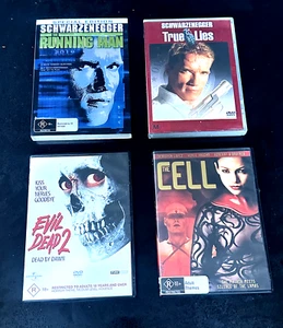 Lot of 4 DVD's - The Running Man, True Lies, Evil Dead 2 & The Cell Like New!! - Picture 1 of 6