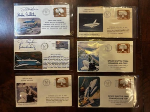 STS Enterprise LABELS 6 Covers Aug-Oct 1977 Free Flight Space Shuttle !! - Picture 1 of 1