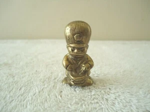 Vintage Made In India Solid Brass Miniature Drummer Man Figurine " BEAUTIFUL " - Picture 1 of 8