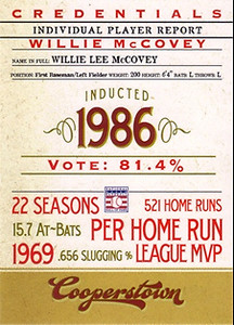 2012 Panini Cooperstown Credentials #2 Willie McCovey - NM-MT