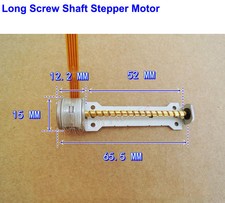 Mini Mirco 15mm 2-Phase 4-Wire Stepper Motor 52mm Stroke Long Linear Screw Shaft